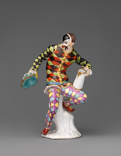 Harlequin with jug