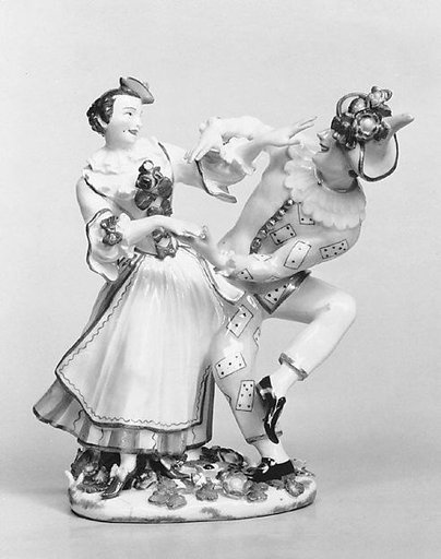 Harlequin and Columbine dancing