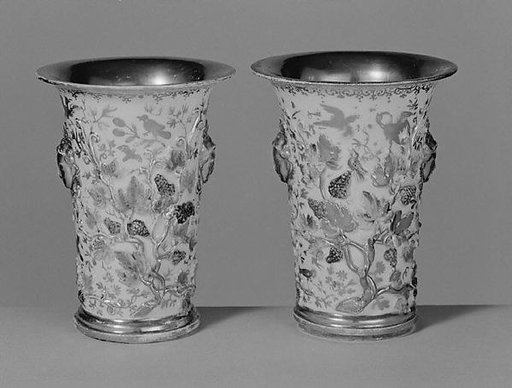 Pair of beaker vases