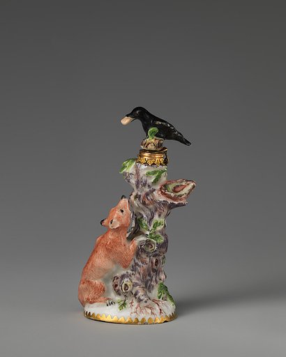 Fox and crow in a group