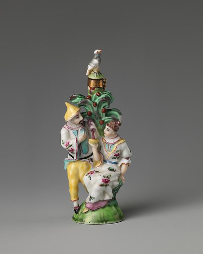 Chinese couple in a group