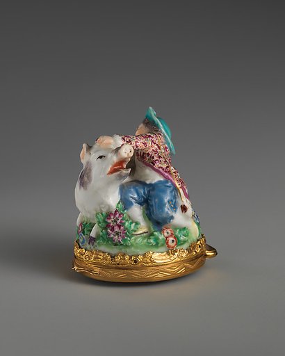 Boy with boar