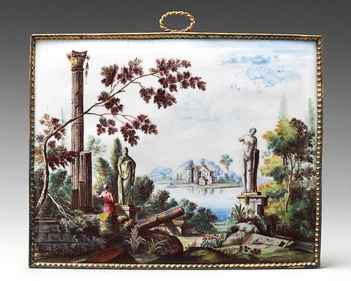 Plaque with classical landscape