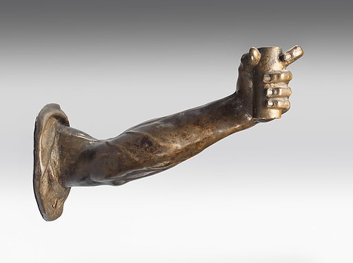 Torch-bearing arm