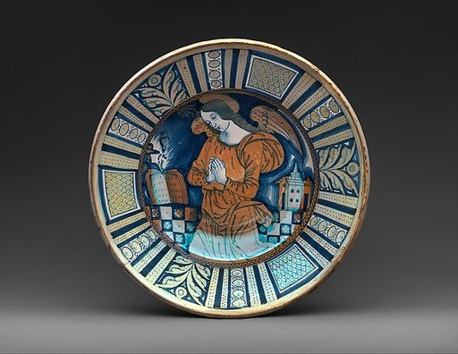 Dish with angel
