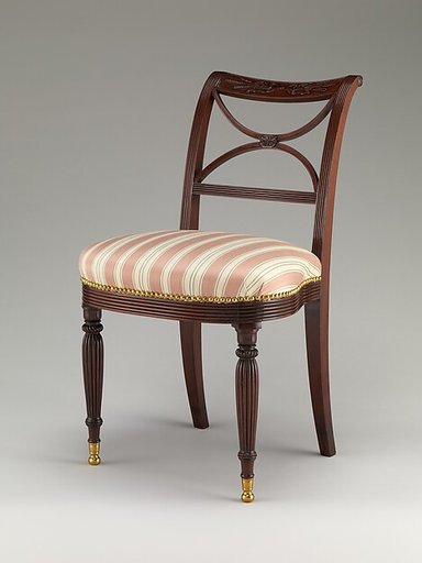 Scroll back side chair