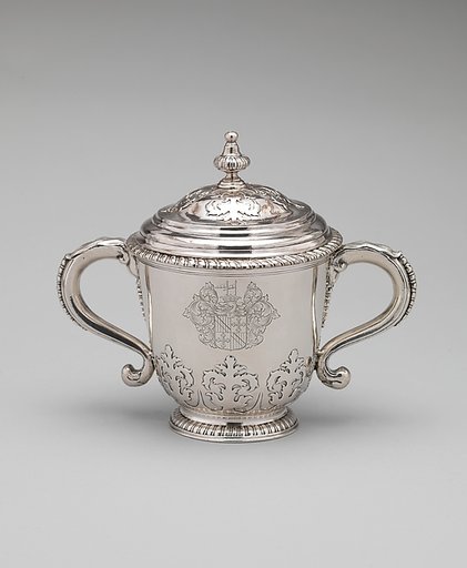 Two-handled cup with cover
