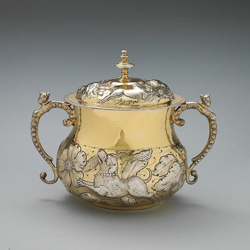 Two-handled cup with cover