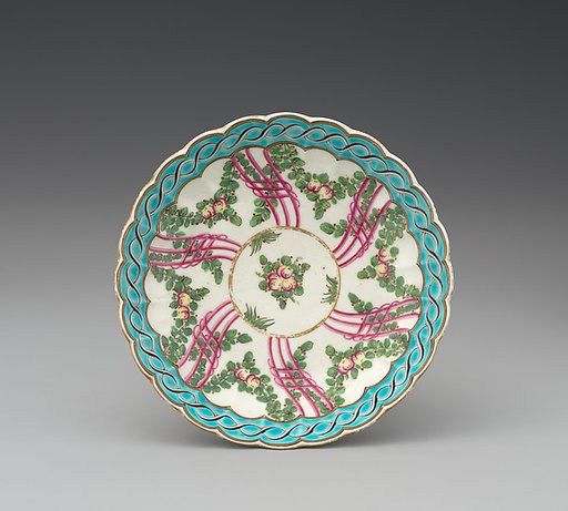 Six saucers (part of a service)