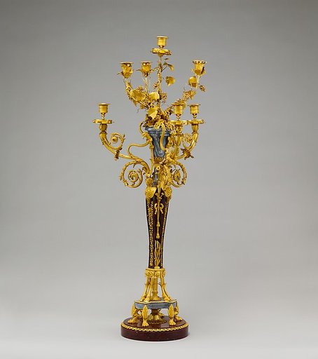 Pair of seven-light candelabra (candélabres or girandoles)