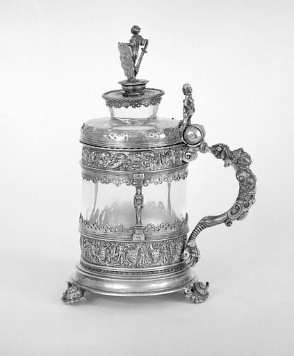 Tankard inset with rock crystal