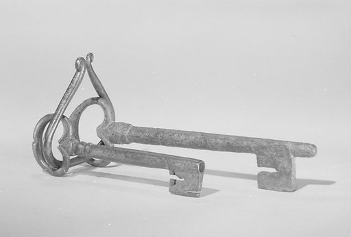 Two keys and key ring