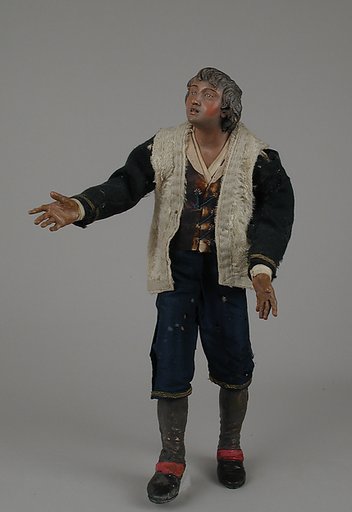 Young man in fur jacket