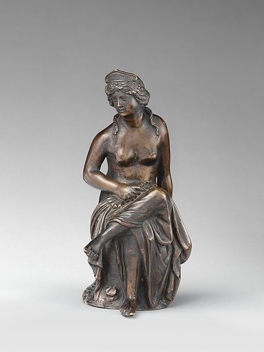 Seated goddess holding flowers (Flora?)