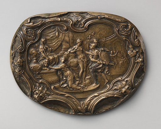 Maiden seeking refuge at a shrine of Cybele