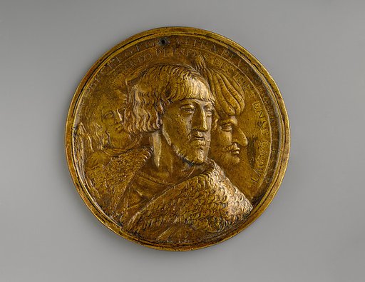 Emperor Charles V, Sultan Suleyman II, and an angel