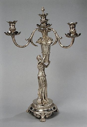 Pair of three-light candelabra