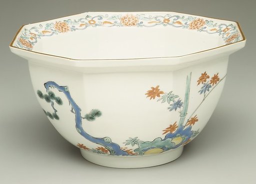 Bowl with rocks and trees