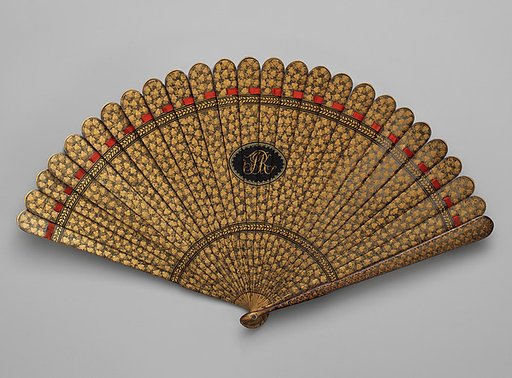 Brisé Fan, with IR monogram