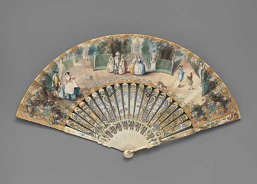 Folding Fan with Representation of the Gardens at Chiswick