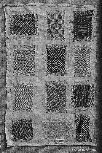 Embroidered darning sampler