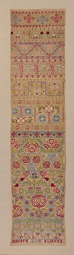 Embroidered band sampler