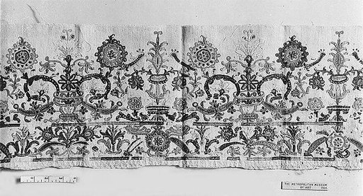 Portion of a dress border