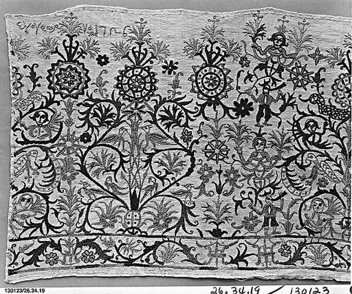 Portion of a dress border