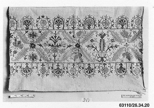 Portion of a dress border