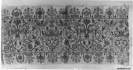 Portion of a dress border
