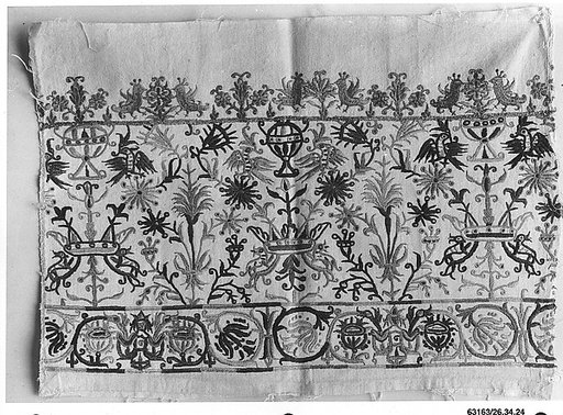 Portion of a dress border