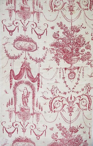 Floral print with figures
