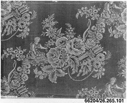 Floral print with figures