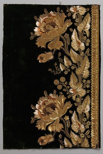 Embroidery sample for a man’s suit