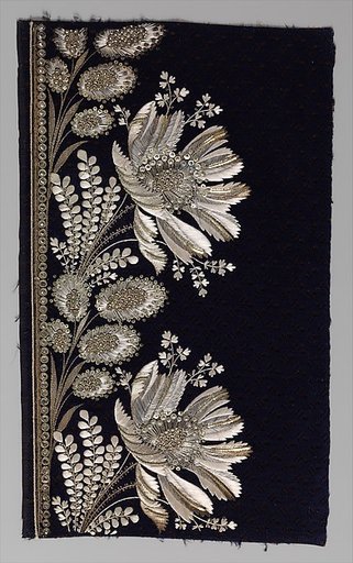 Embroidery sample for a man’s suit