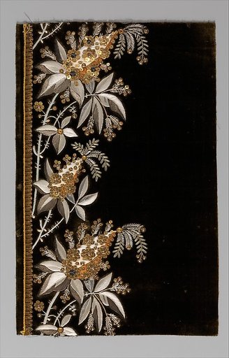 Embroidery sample for a man’s suit