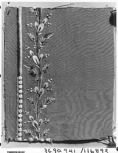 Embroidery sample for a man’s suit or waistcoat