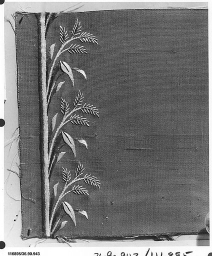 Embroidery sample for a man’s suit or waistcoat