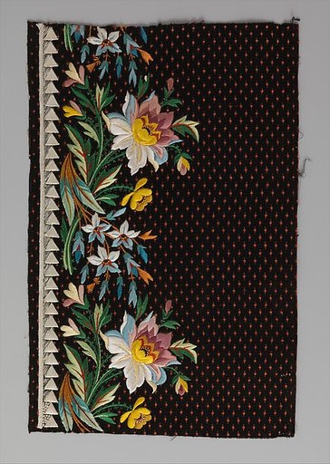 Embroidery sample for a man’s suit