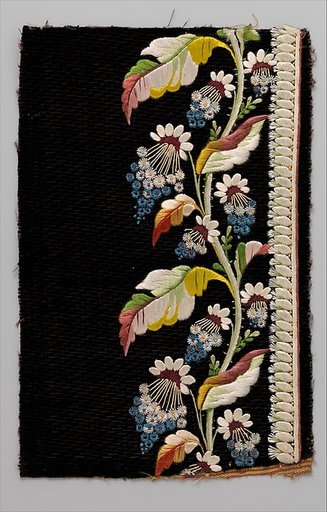 Embroidery sample for a man’s suit