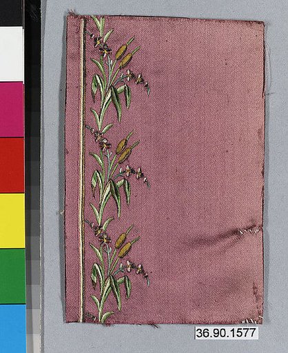 Embroidery sample for a man’s suit or waistcoat