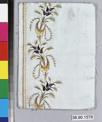 Embroidery sample for a man’s suit or waistcoat