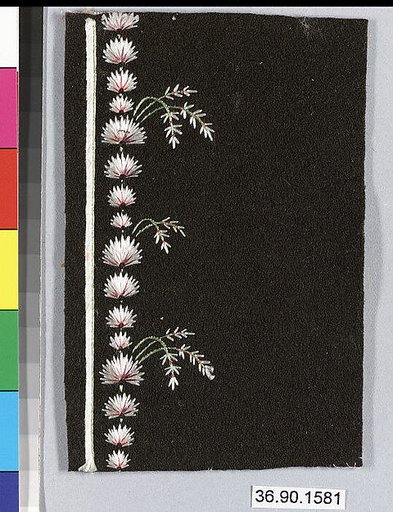 Embroidery sample for a man’s suit
