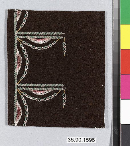 Embroidery sample for a man’s suit
