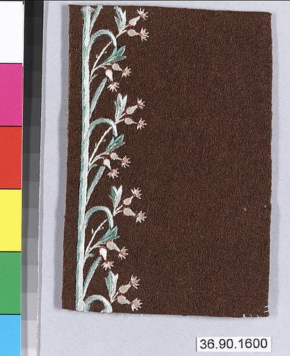 Embroidery sample for a man’s suit