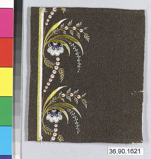 Embroidery sample for a man’s suit
