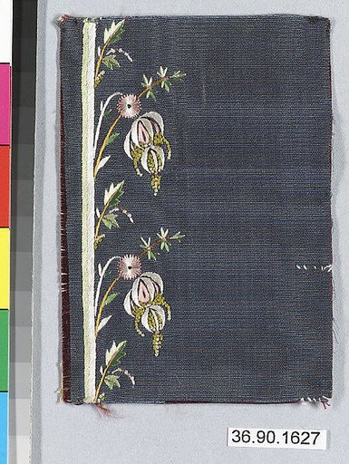 Embroidery sample for a man’s suit or waistcoat