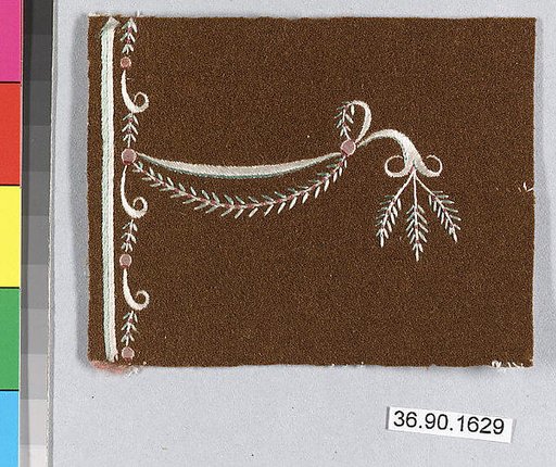 Embroidery sample for a man’s suit
