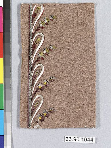 Embroidery sample for a man’s suit