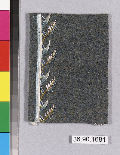 Embroidery sample for a man’s suit